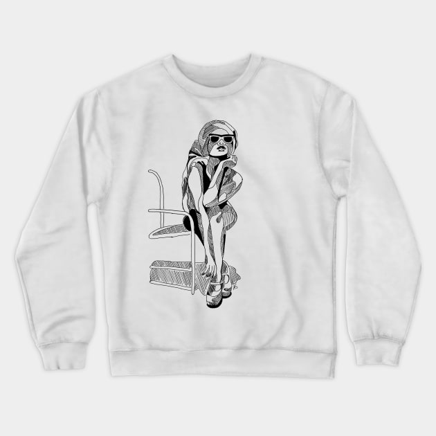 Woman Summerfeeling sexy Crewneck Sweatshirt by PrintsHessin